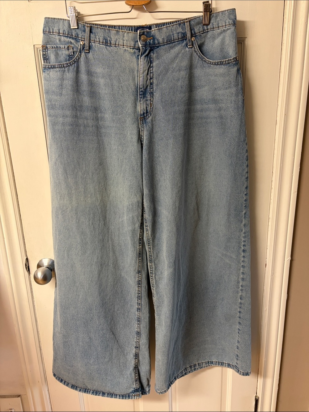 Scoop Women's High Rise Baggy Very Wide Leg Jeans Size 16